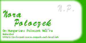 nora poloczek business card